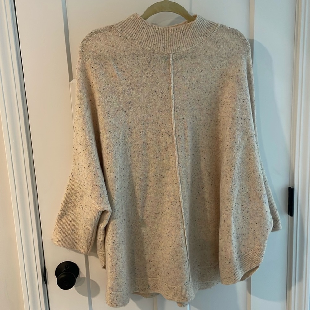 Mock neck colorful sweater